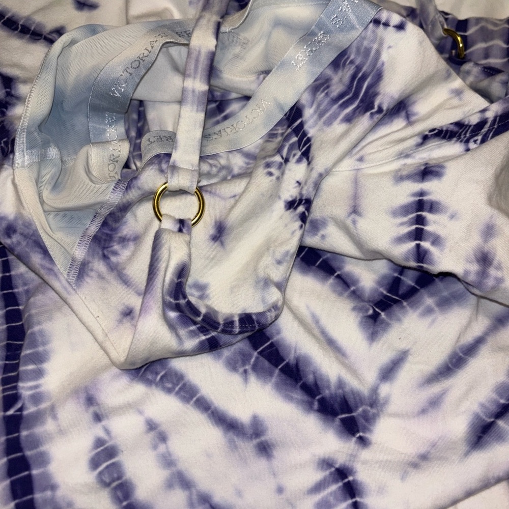 Victoria's Secret White and Purple dress halter M bra top - Picture 5 of 5